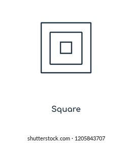 Square concept line icon. Linear Square concept outline symbol design. This simple element illustration can be used for web and mobile UI/UX.