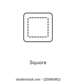 Square concept line icon. Linear Square concept outline symbol design. This simple element illustration can be used for web and mobile UI/UX.