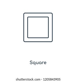 Square concept line icon. Linear Square concept outline symbol design. This simple element illustration can be used for web and mobile UI/UX.