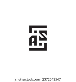 AS Square Concept Retro-Logo in hochwertigem professionellem Design, das gut auf allen Printmedien drucken kann