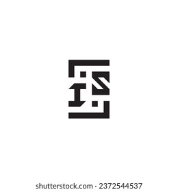 IS square concept retro logo in high quality professional design that will print well across any print media