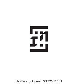 IN square concept retro logo in high quality professional design that will print well across any print media