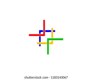 Square Connect Logo Design Template