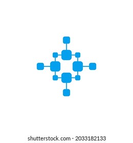 Square connection concept. integrated icons for delivery, service, delivery, distribution, communication concept. Vector interactive illustration