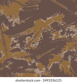 Square continuous abstract brushstroke camouflage pattern