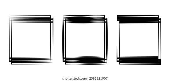 square contour frame, border element