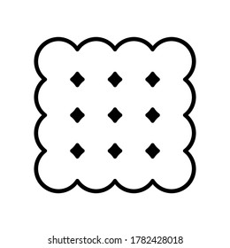 Square cookie icon. Cartoon illustration of square cookie vector icon for web