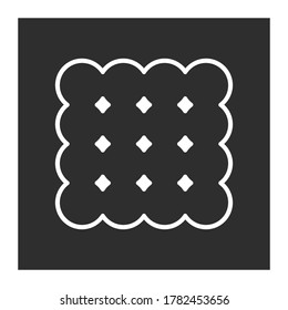 Square cookie icon. Cartoon illustration of square cookie vector icon for web