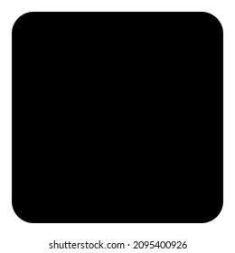 Square Corner Geometry Flat Icon Isolated On White Background