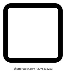 Square Corner Geometry Flat Icon Isolated On White Background