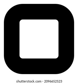 Square Corner Geometry Flat Icon Isolated On White Background