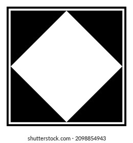 Square Corner Geometry Flat Icon Isolated On White Background