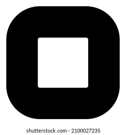 Square Corner Geometry Flat Icon Isolated On White Background