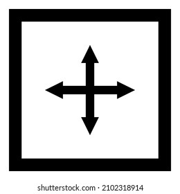 Square Corner Geometry Flat Icon Isolated On White Background