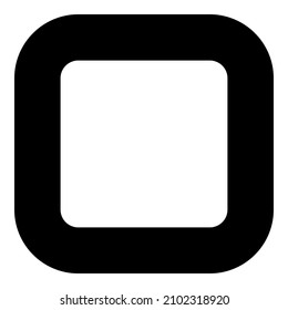 Square Corner Geometry Flat Icon Isolated On White Background