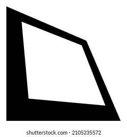Square Corner Geometry Flat Icon Isolated On White Background