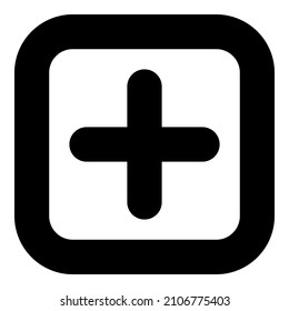 Square Corner Geometry Flat Icon Isolated On White Background