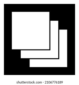 Square Corner Geometry Flat Icon Isolated On White Background