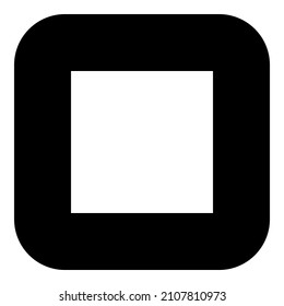 Square Corner Geometry Flat Icon Isolated On White Background