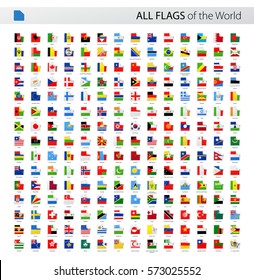 Square Corner World Flags
Vector Collection of All World Vector Flags