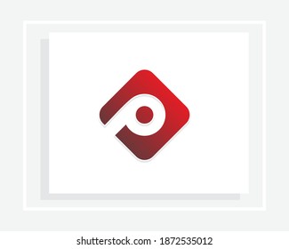 Plantilla de diseño de logotipo de icono corporativo cuadrado