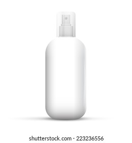 Square Cosmetic Or Hygiene Spray Dispenser Pump Plastic Bottle With Label Of Gel, Liquid Soap, Lotion, Cream, Shampoo.