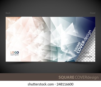 Square cover design template, vector brochure, flyer. Can be used as concept for your graphic design