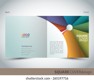 Square cover design template, vector brochure, flyer. Can be used as concept for your graphic design