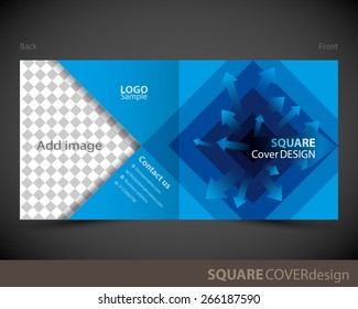 Square cover design template, vector brochure, flyer. Can be used as concept for your graphic design