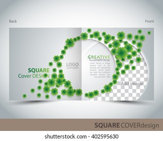 Square cover design template, vector brochure, flyer. Can be used as concept for your graphic design.