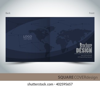 Square cover design template, vector brochure, flyer. Can be used as concept for your graphic design.