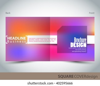 Square cover design template, vector brochure, flyer. Can be used as concept for your graphic design.