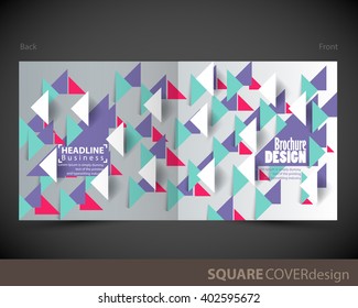 Square cover design template, vector brochure, flyer. Can be used as concept for your graphic design.