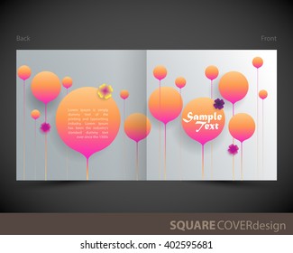 Square cover design template, vector brochure, flyer. Can be used as concept for your graphic design.