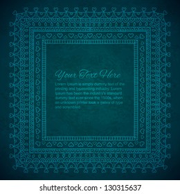 Square cover with orient ornaments. Vector image