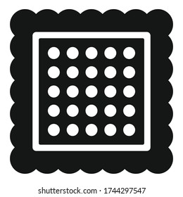 Square cracker icon. Simple illustration of square cracker vector icon for web design isolated on white background