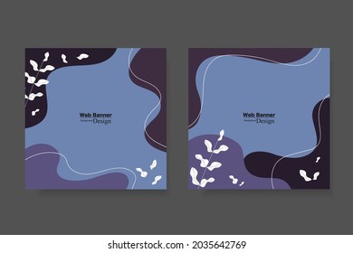 Square creative social banner template for internet website and social media post. 
