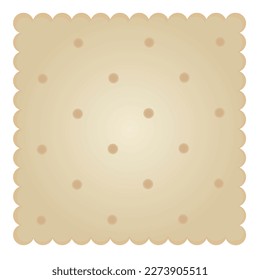Square crispy cookie. vector illustration