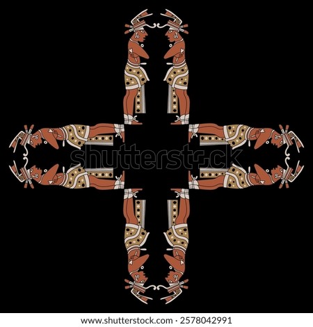 Similar – Image, Stock Photo Indigenous mayan man standing against lush vegetation