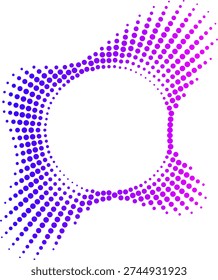 Square cross shaped neon circular sound wave equalizer visualizing loud bass drops with purple and pink dots