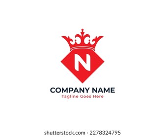 Square Crown Logo Concept sign symbol icon Element Design. Luxury Logotype. Vector illustration logo template
