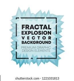 Square crystal banner isolated on white background. Promotion banner, website element or sticker. Useful for both digital and print design. Modern collection of creative banners.