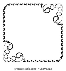 
square curly frame with weaves