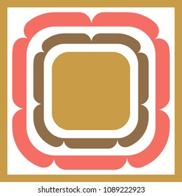 square curve frame for scarf design