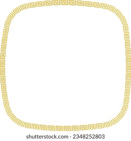 Square Cushion Rahmen Griechisches Hauptmuster Griechisches Muster gemornmentale Grenzen nahtlose Mäander Muster Luxury dekorative goldener Rahmen goldRahmen goldRahmen goldRahmen Rahmen Zierrahmen Dekoration 