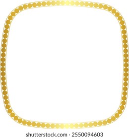 Square Cushion Shape round circular graphic design artistic Gold picture frame luxury golden frame gold border vector royals framework decoration decorative element 