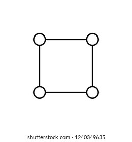 square cut sign icon. Element of simple icon. Thin line icon for website design and development, app development. Premium icon