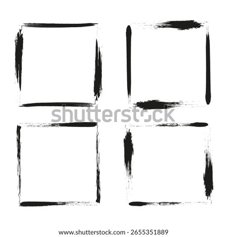 Square cutout icon. Window view symbol. Vector opening graphic. White empty design.