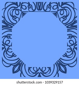 Square decorative frames, design elements. Vector