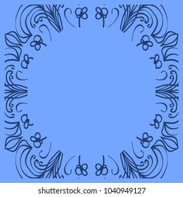 Square decorative frames, design elements. Vector